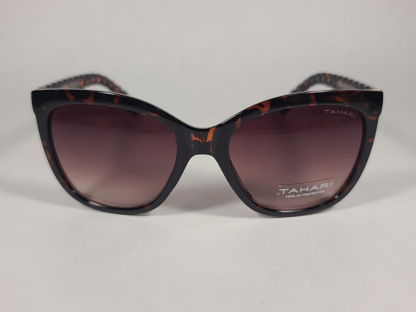 Tahari Rectangular Sunglasses Tortoise Frame Brown Gradient TH795 TS - Sunglasses