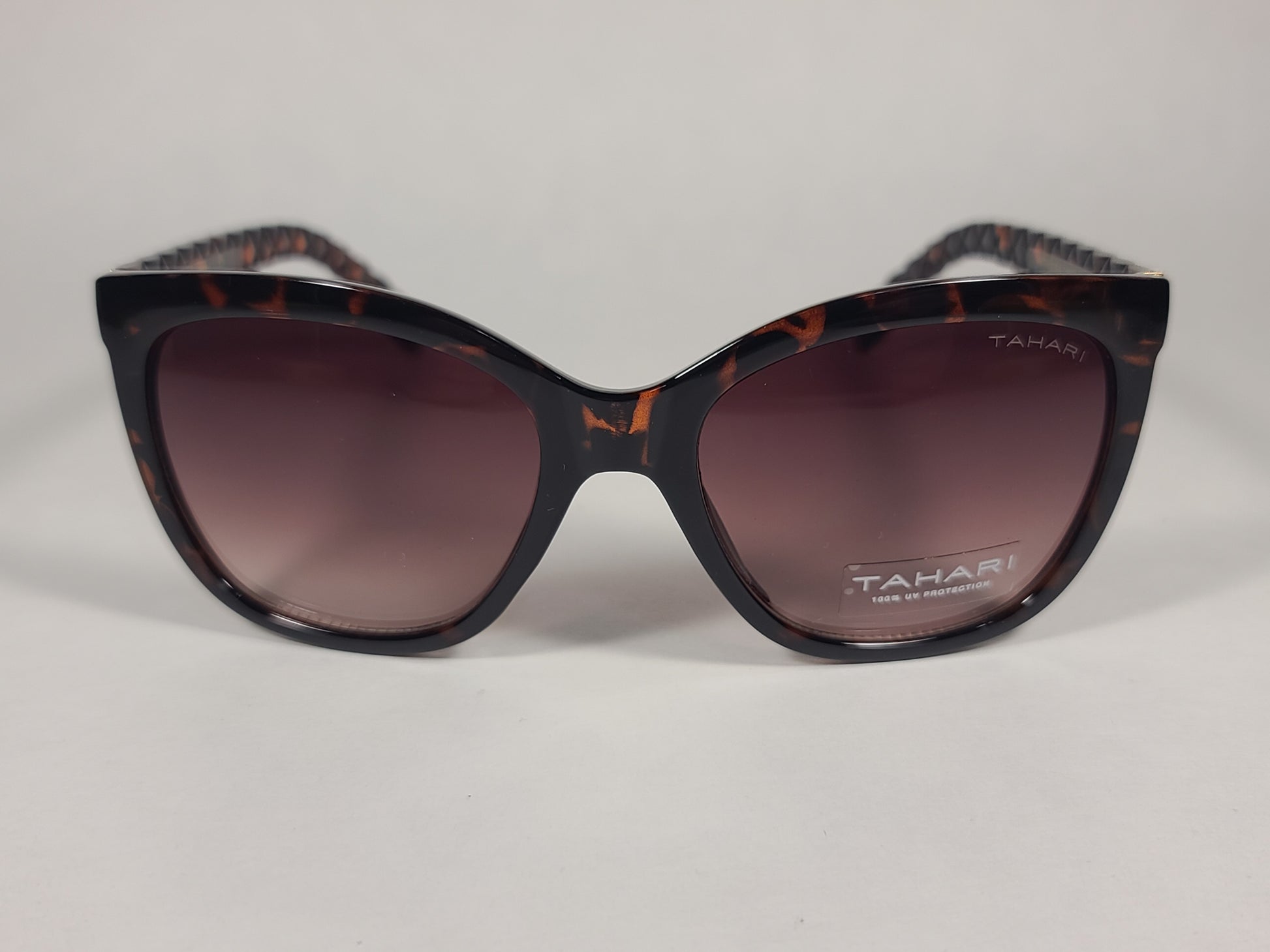 Tahari Rectangular Sunglasses Tortoise Frame Brown Gradient TH795 TS - Sunglasses