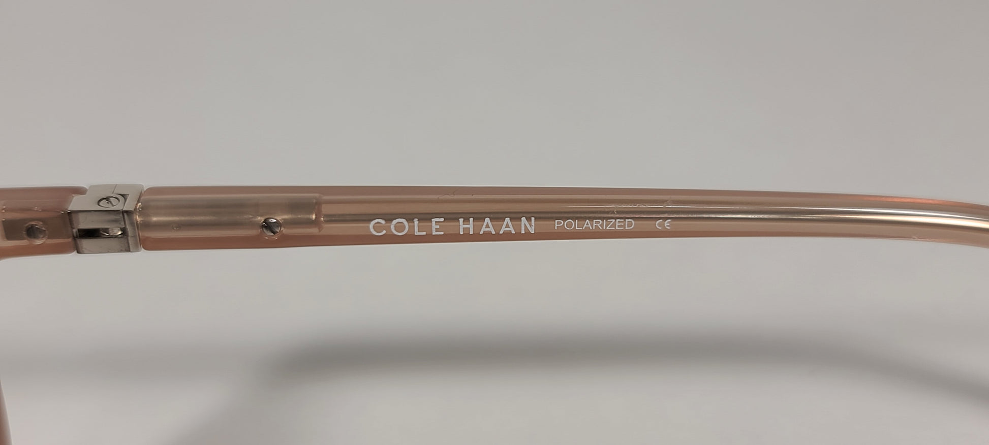 Cole Haan Round Polarized Sunglasses Tan Crystal Blush Pink Mirror Lens CH9003 651 BLUSH - Sunglasses