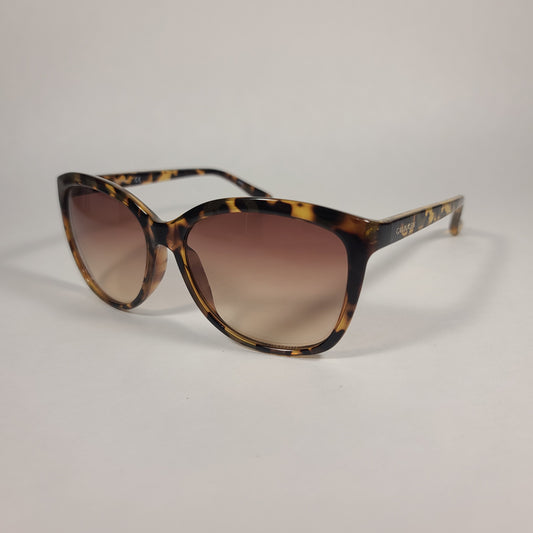 Calvin Klein Cat Eye Sunglasses CK19542S 235 Brown Tortoise Frame Brown Gradient Lens - Sunglasses