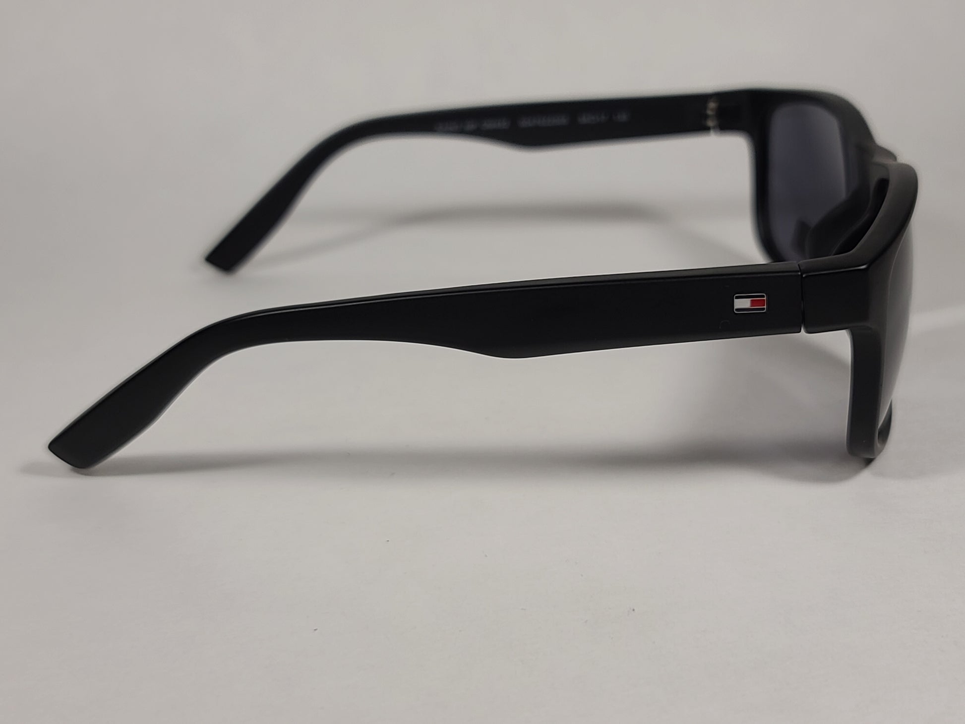 Tommy Hilfiger Saint Rectangular Sunglasses Matte Black Frame Gray Lens SAINT MP OM492 - Sunglasses
