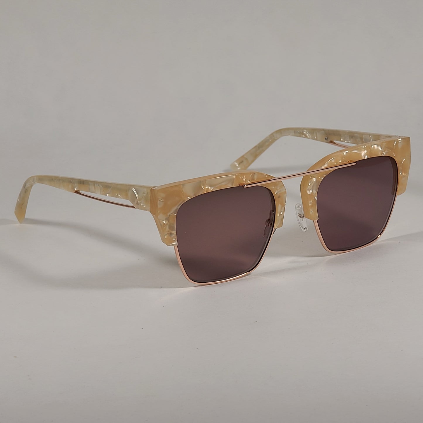 Kendall + Kylie Cosette Club Sunglasses Peach Pearl Frame Brown Lens KK5030 104 - Sunglasses
