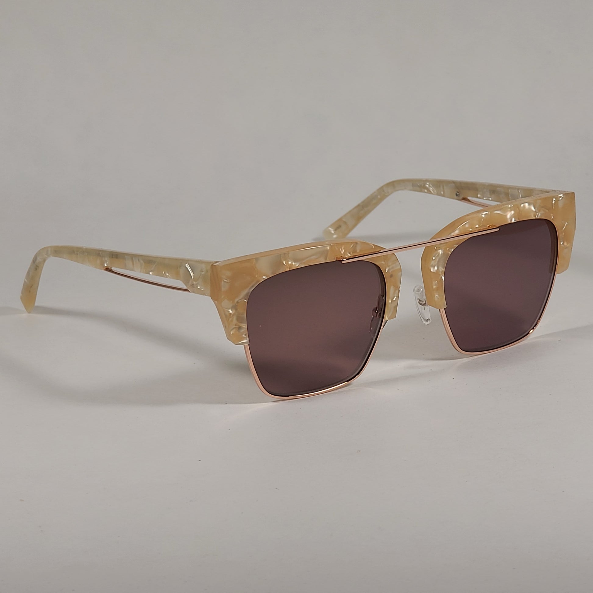 Kendall + Kylie Cosette Club Sunglasses Peach Pearl Frame Brown Lens KK5030 104 - Sunglasses