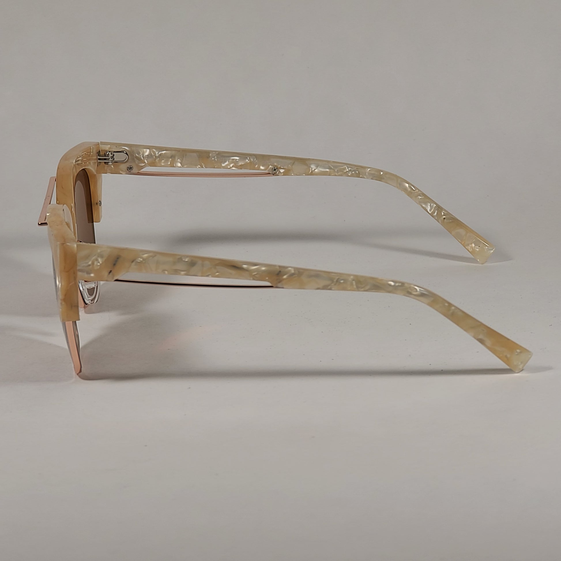 Kendall + Kylie Cosette Club Sunglasses Peach Pearl Frame Brown Lens KK5030 104 - Sunglasses