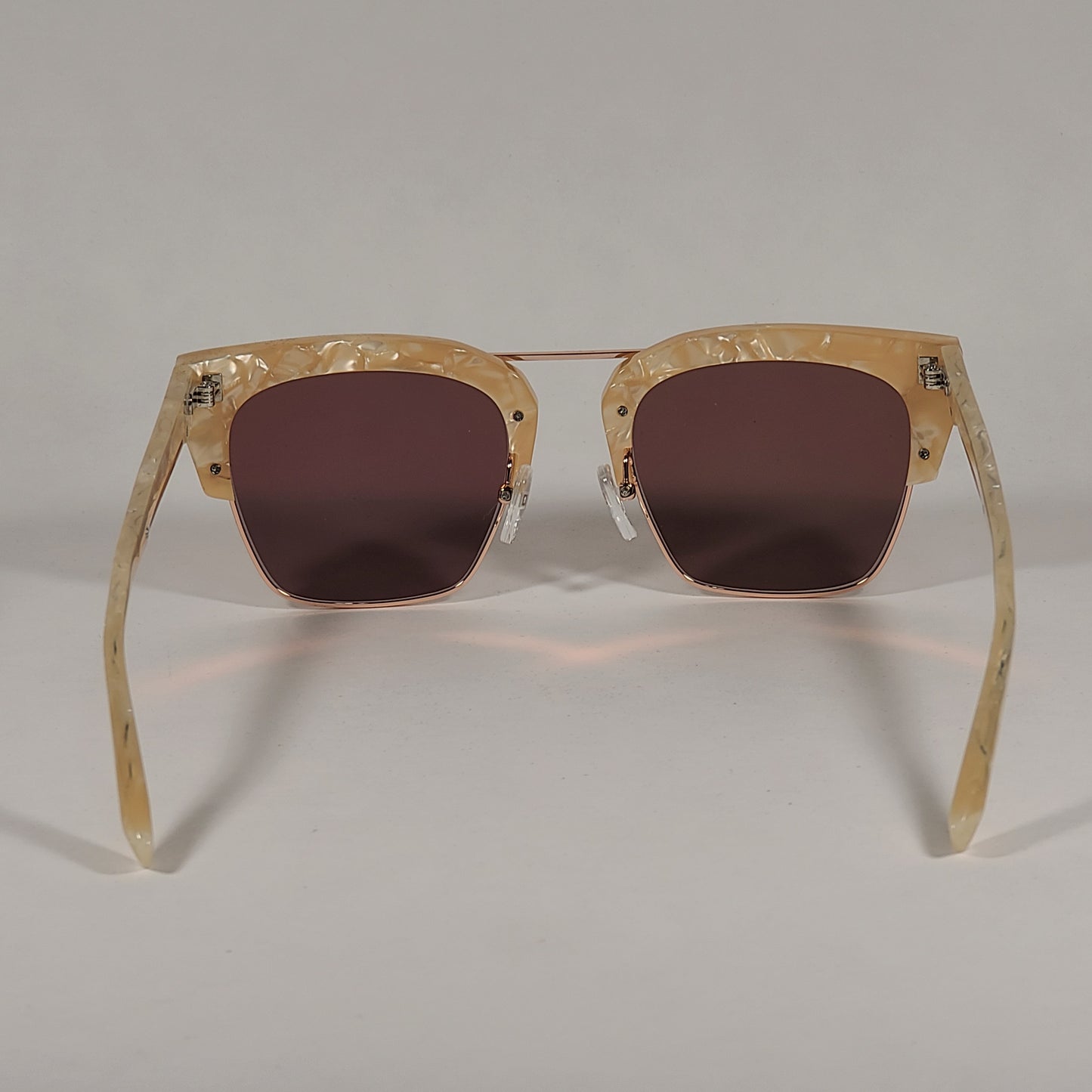 Kendall + Kylie Cosette Club Sunglasses Peach Pearl Frame Brown Lens KK5030 104 - Sunglasses