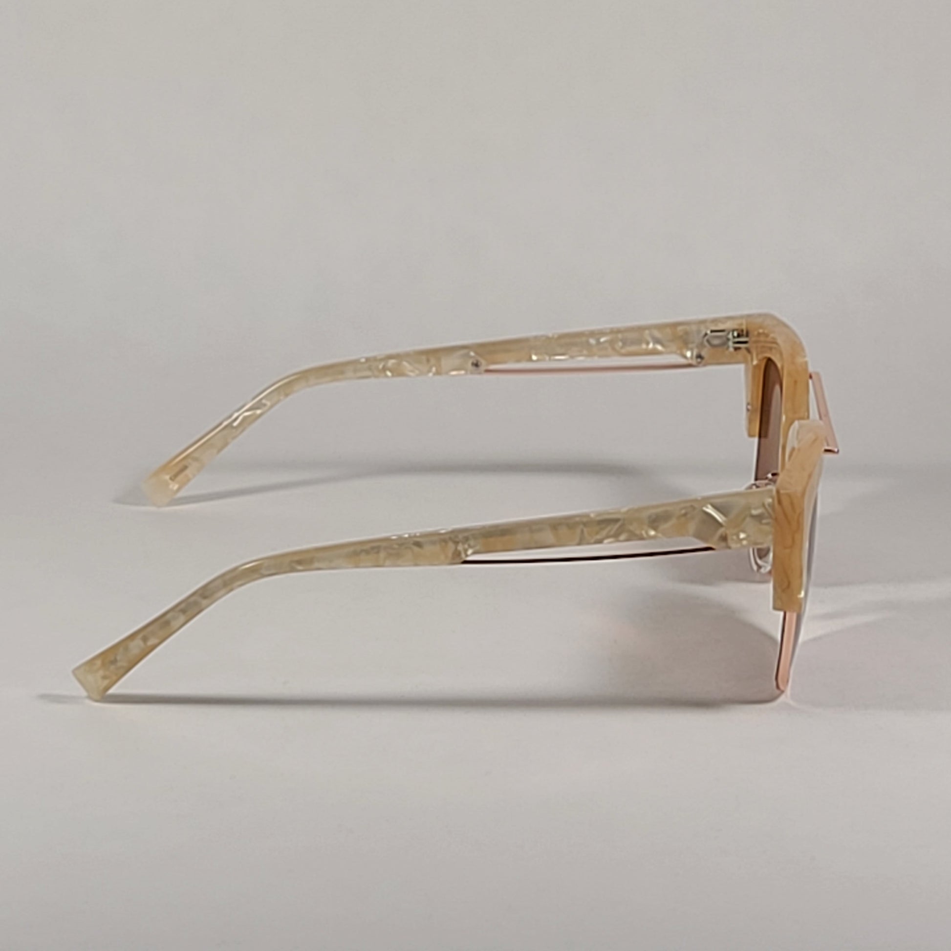 Kendall + Kylie Cosette Club Sunglasses Peach Pearl Frame Brown Lens KK5030 104 - Sunglasses