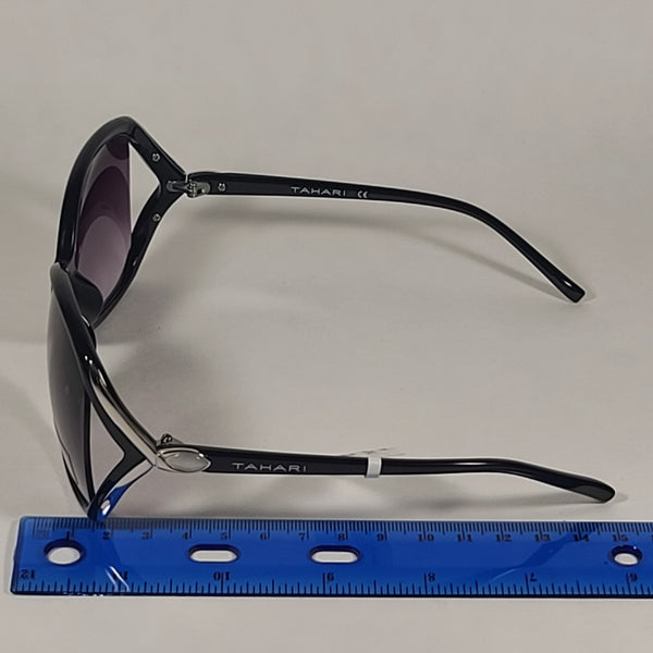 Tahari Oversize Square Sunglasses Blue Tortoise Blue Gradient Lens TH857 Blts