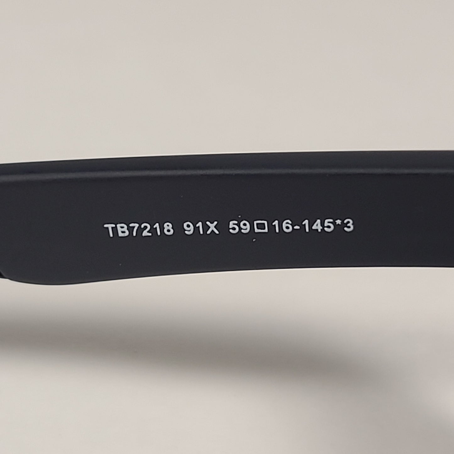 Timberland Rectangular Sunglasses Matte Black Plastic Frame Blue Violet Lens TB7218 91X - Sunglasses