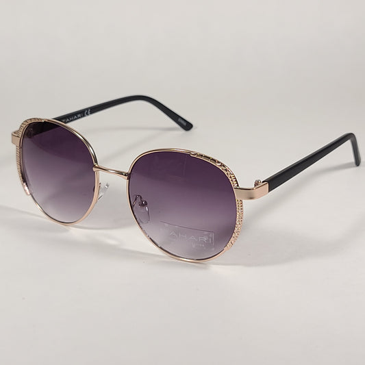 Tahari Round Aviator Sunglasses Gold Matte Black Smoke Gradient Lens TH785 GLDOX - Sunglasses