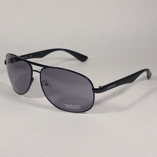 Calvin Klein Aviator Pilot Sunglasses CK19315S 001 Matte Black Frame Gray Lens - Sunglasses