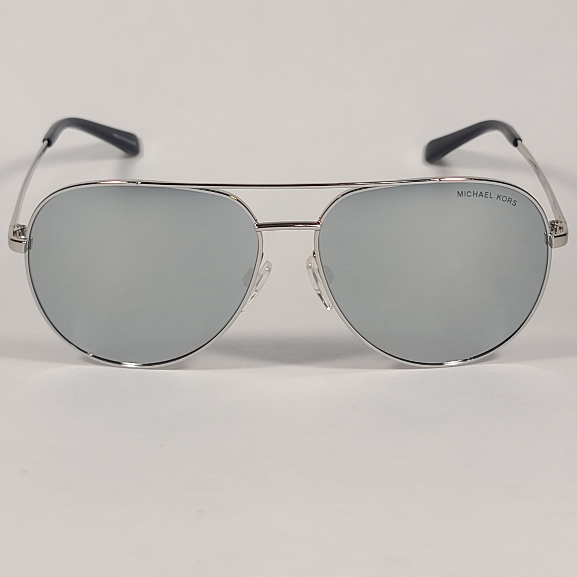 Michael Kors Rodinara Aviator Sunglasses Silver Metal Frame Silver Mirror Lens MK5009 11681U - Sunglasses