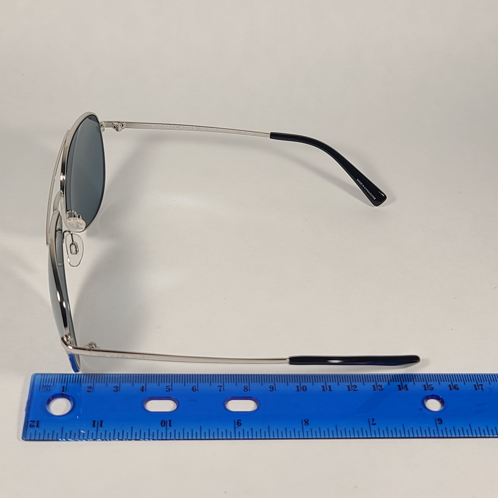 Michael Kors Rodinara Aviator Sunglasses Silver Metal Frame Silver Mirror Lens MK5009 11681U - Sunglasses