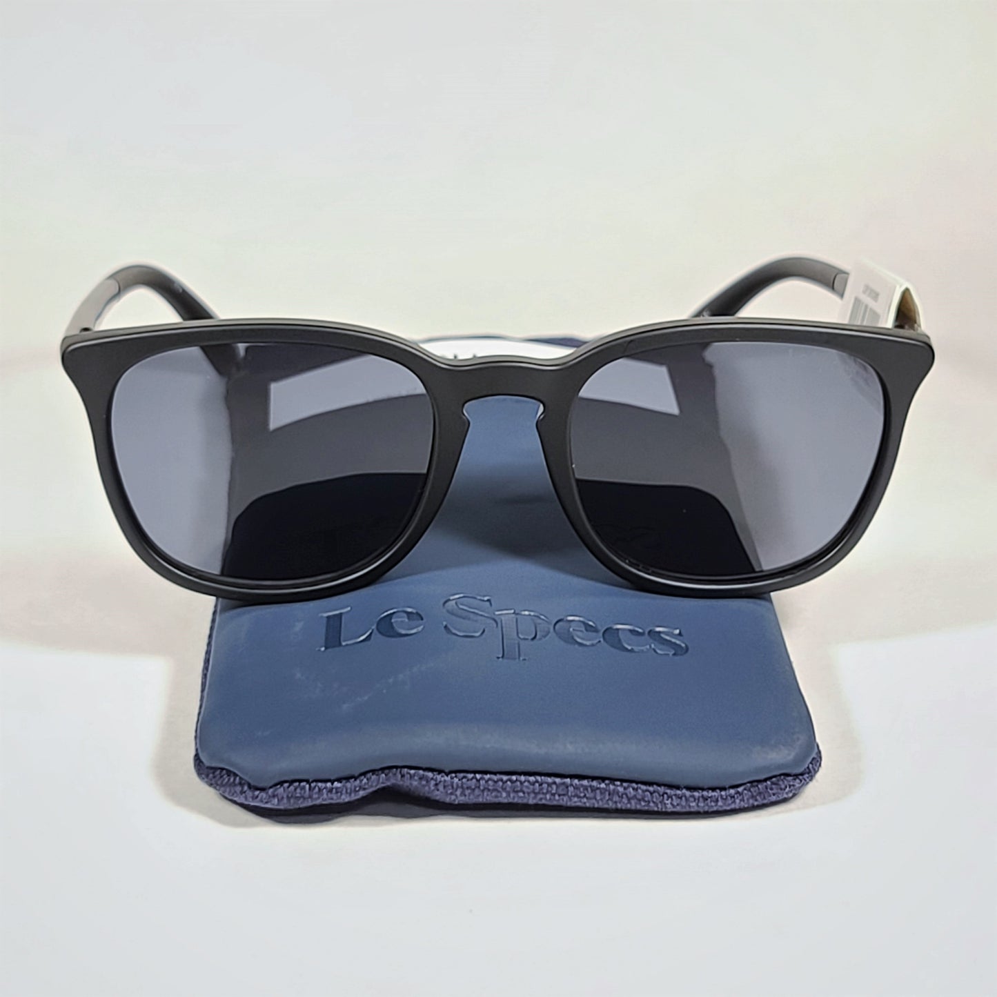 Le Specs Rebeller Rounded Keyhole Sunglasses Matte Black Frame Gray Mono Lens LSP1902085 MATTE BLACK - Sunglasses