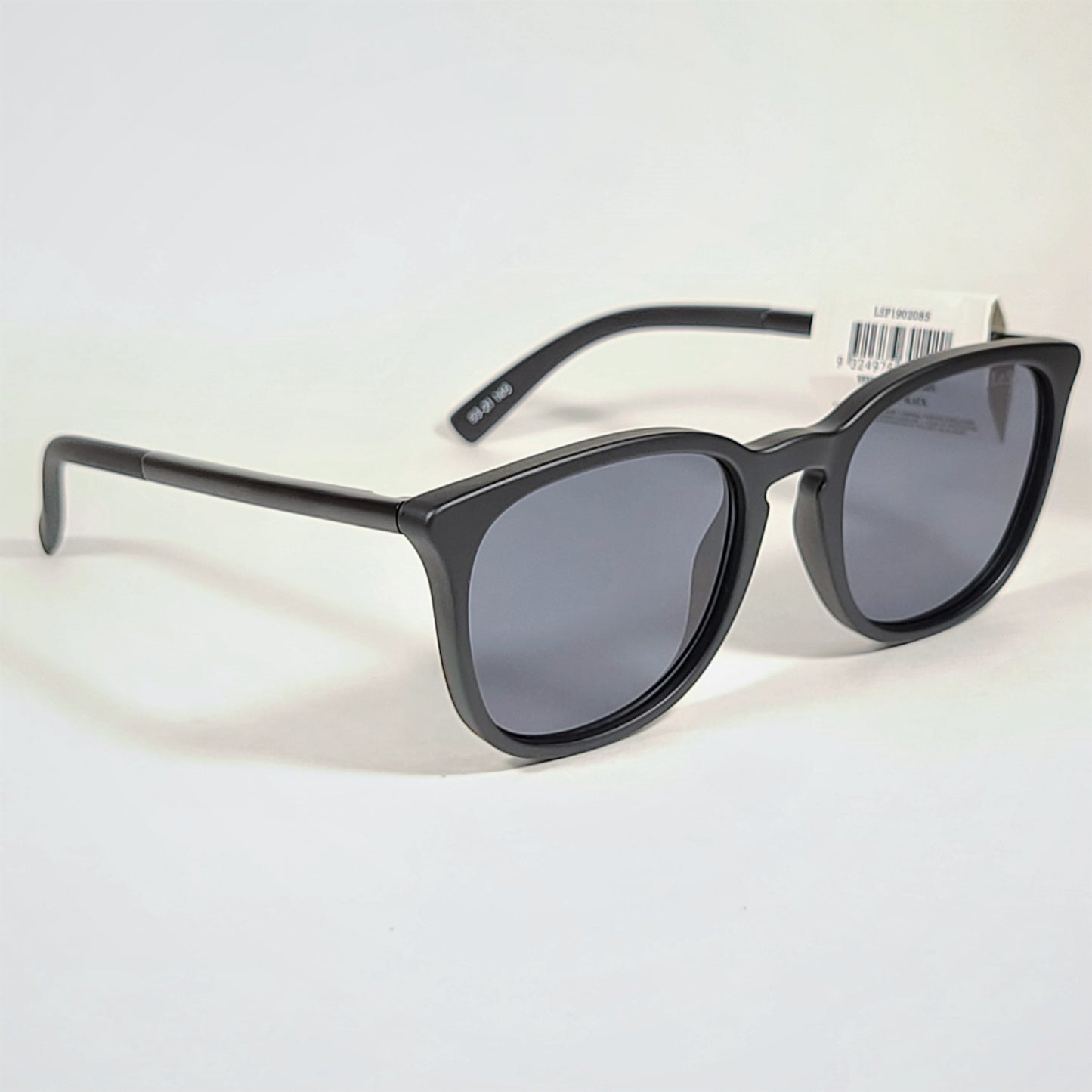Le Specs Rebeller Rounded Keyhole Sunglasses Matte Black Frame Gray Mono Lens LSP1902085 MATTE BLACK - Sunglasses