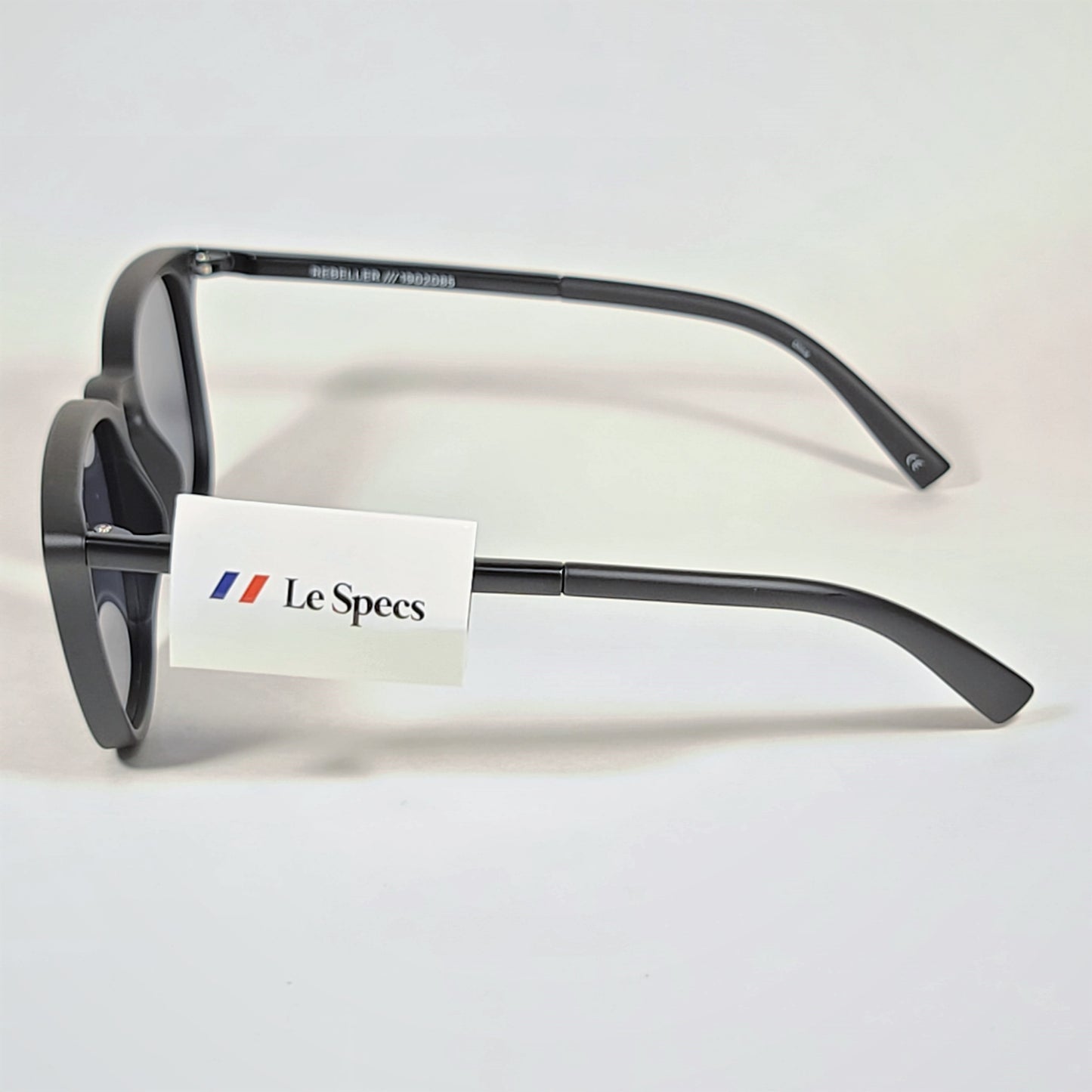 Le Specs Rebeller Rounded Keyhole Sunglasses Matte Black Frame Gray Mono Lens LSP1902085 MATTE BLACK - Sunglasses