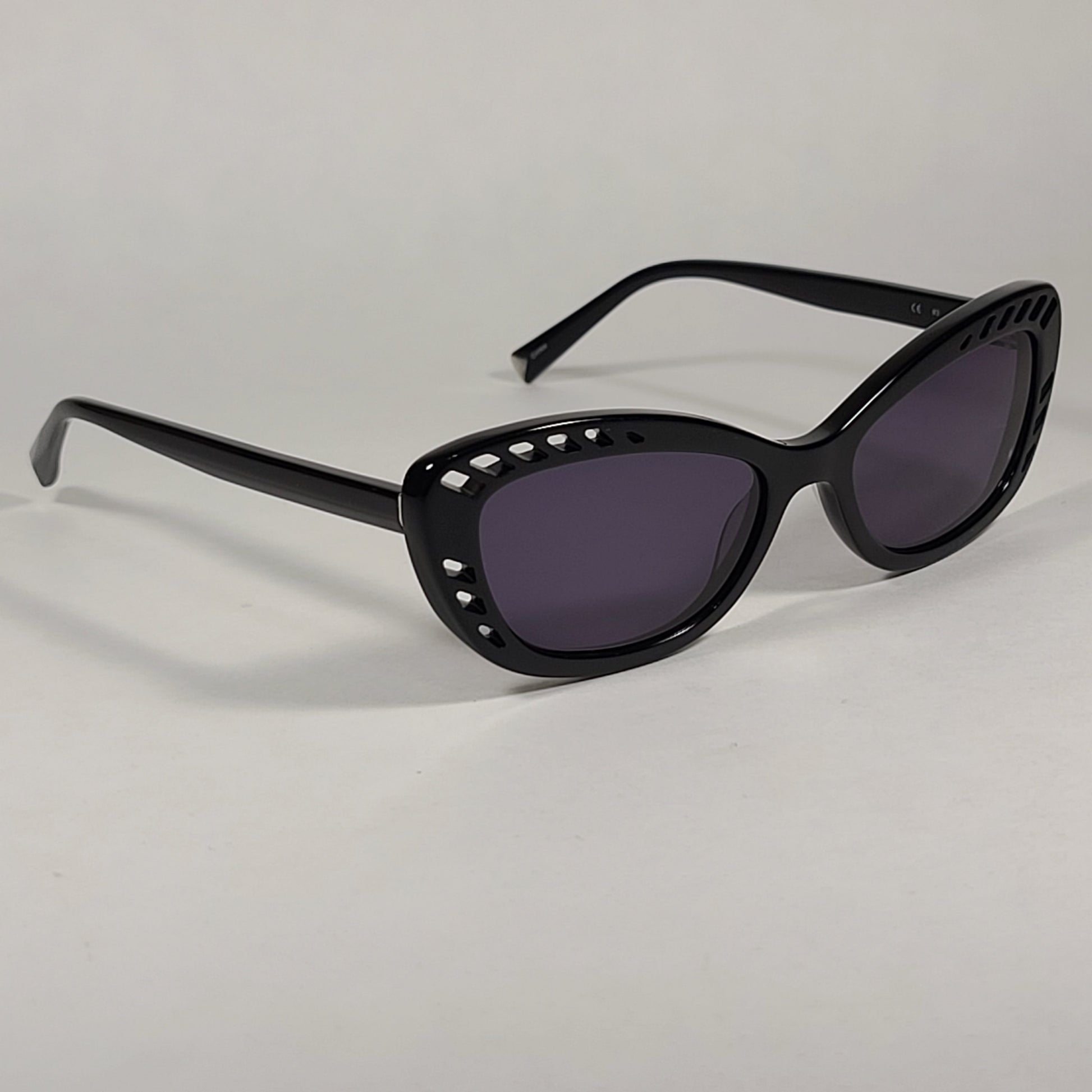 Authentic Kendall + Kylie Natalie Cat Eye Sunglasses Shiny Black Frame Gray Mono Lens KK5024 001 - Sunglasses