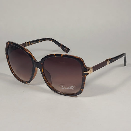 Tahari Butterfly Sunglasses Brown Tortoise Gold Brown Gradient Lens TH773 TS - Sunglasses