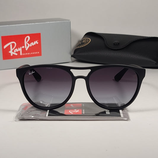 Ray-Ban Brad Round Aviator Sunglasses Matte Black Frame Gray Gradient Lens RB4170 622/8G - Sunglasses