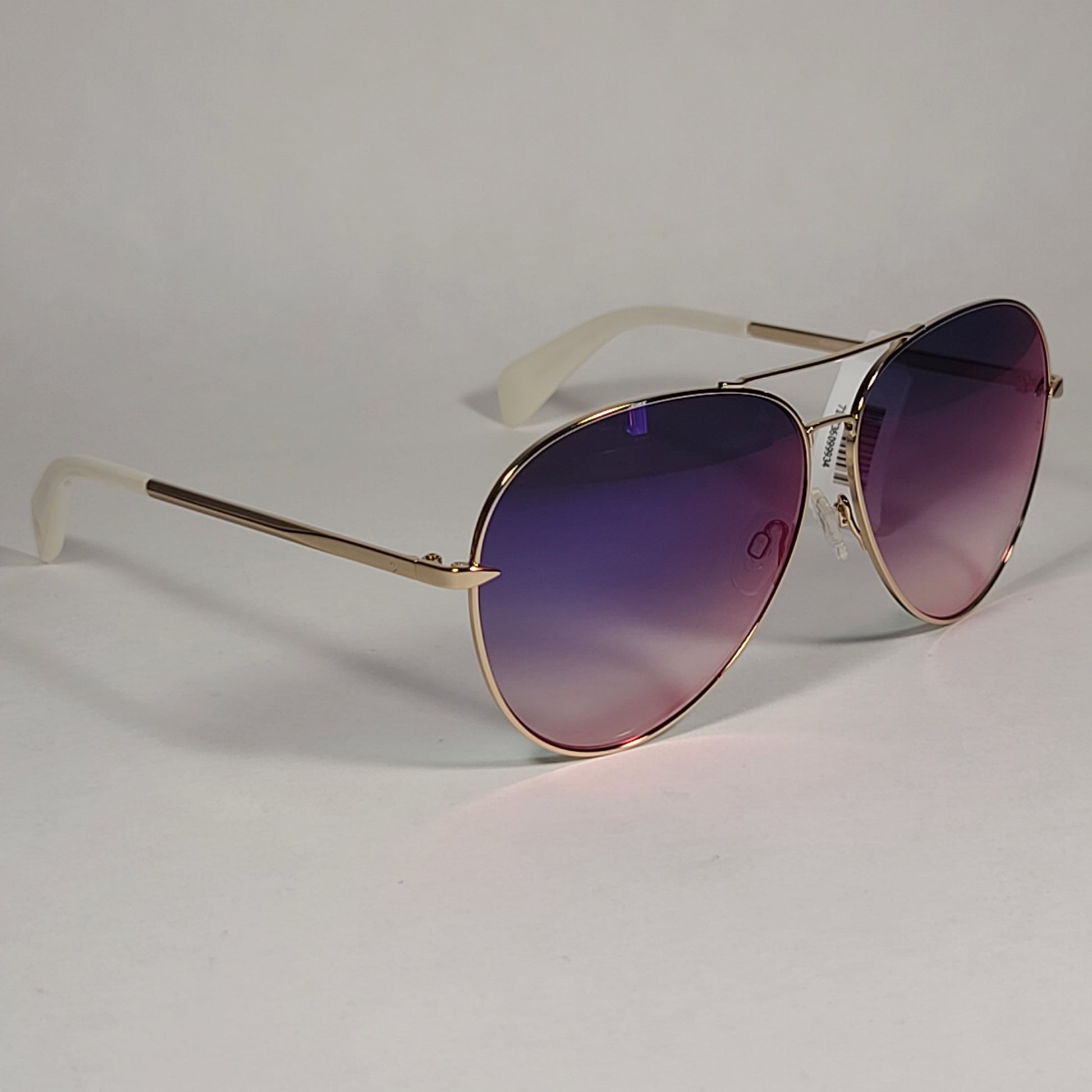 RAG & BONE Aviator Sunglasses Light Gold Frame Purple Flash Gradient Lens RNB1006/S 3YGHI - Sunglasses