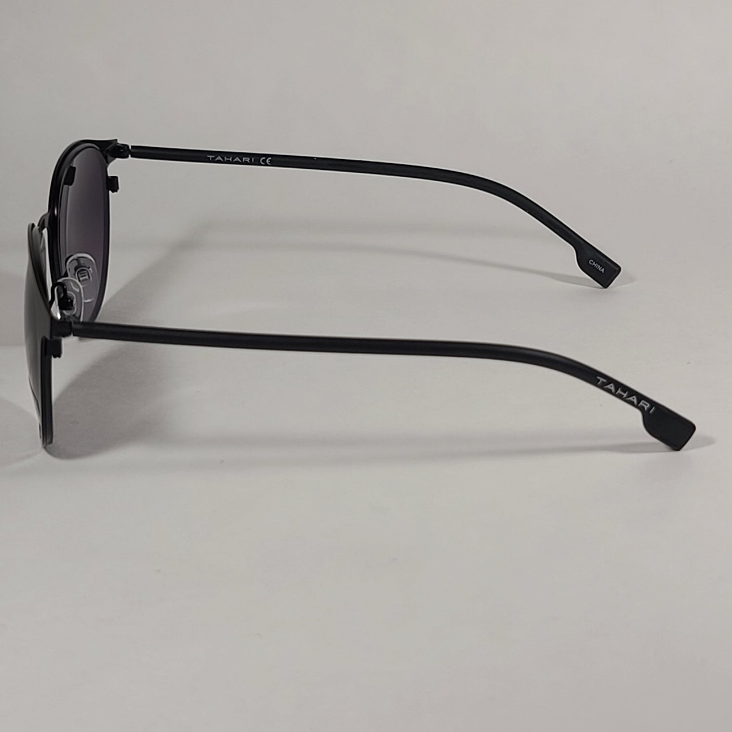 Tahari Round Sunglasses Matte Black Frame Gray Smoke Gradient Lens TM115 MBLK - Sunglasses