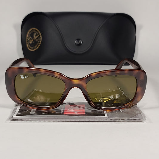Ray-Ban Highstreet Sunglasses Flat Oval Brown Havana Frame Brown Lens RB4122 642/73 50mm - Sunglasses