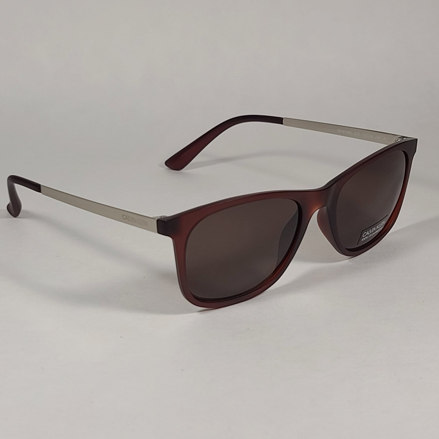 Calvin Klein Square Sunglasses CK19720S 210 Brown Gray Frame Brown Lens - Sunglasses