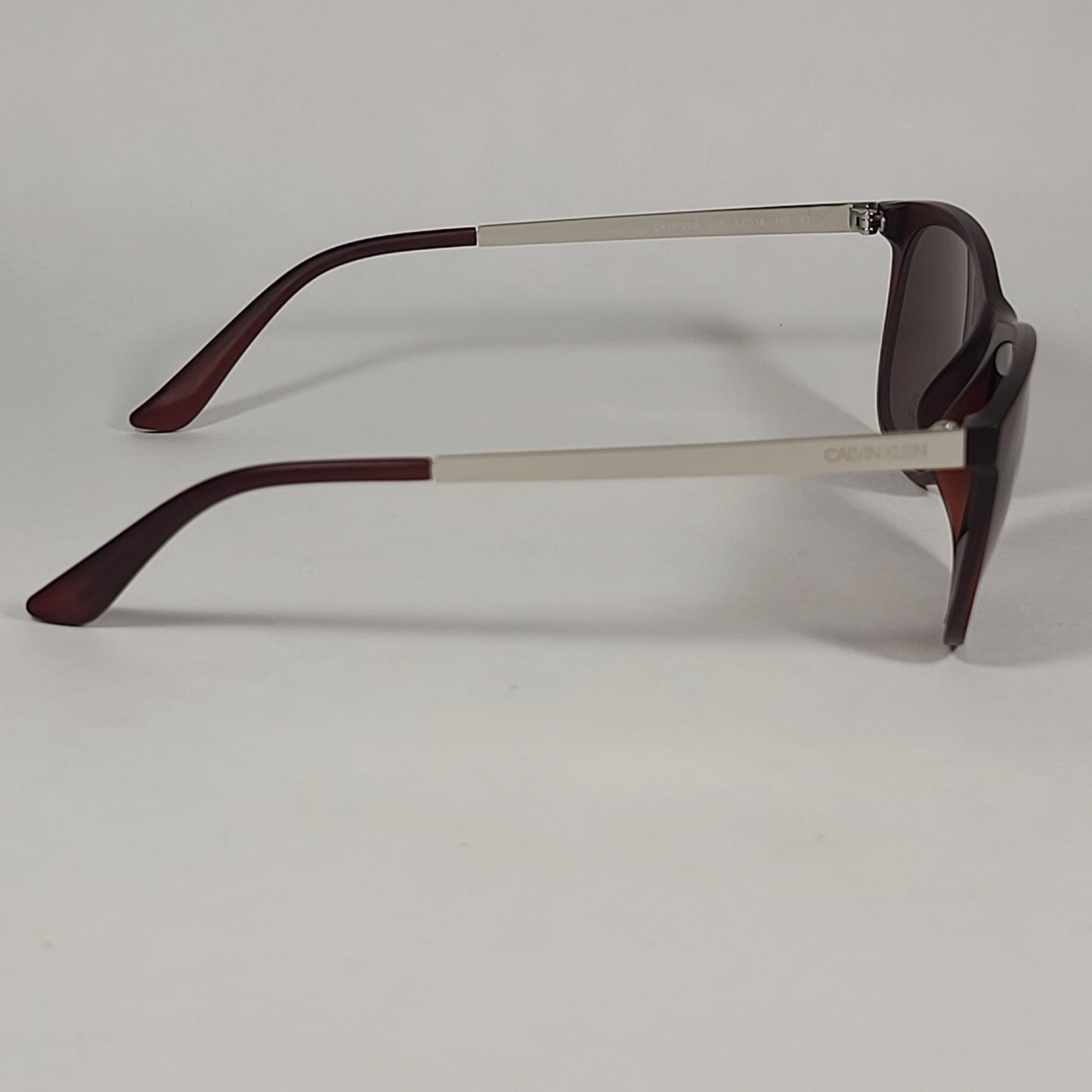 Calvin Klein Square Sunglasses CK19720S 210 Brown Gray Frame Brown Lens - Sunglasses