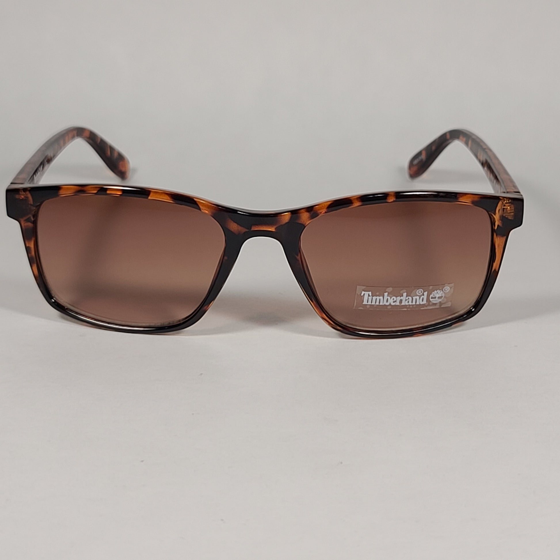 Timberland Rectangle Sunglasses Brown Tortoise Frame Brown Lens TB7146 52F - Sunglasses
