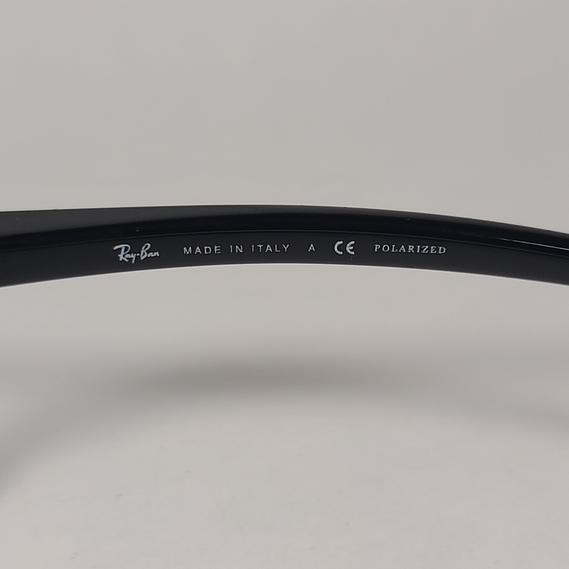 Ray-Ban Active Rimless Polarized Sunglasses RB4085 601/9A Sport Wrap Shiny Black Frame Green Lens - Sunglasses