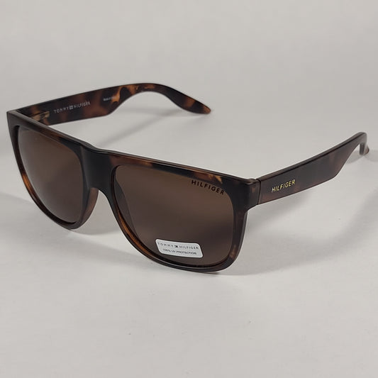 Tommy Hilfiger Tanner Square Sunglasses Brown Tort Havana Brown Lens TANNER MP OM302 - Sunglasses