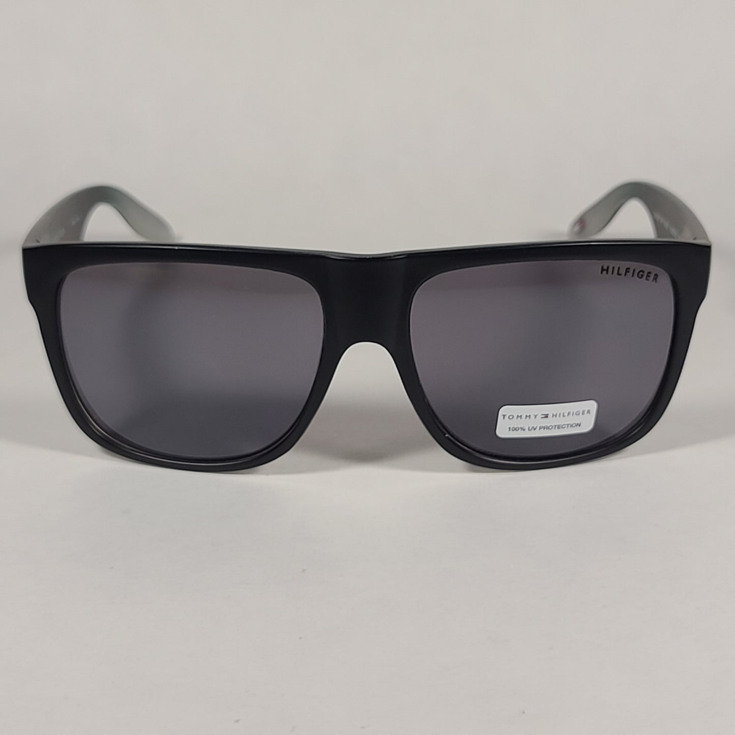 Tommy Hilfiger Tanner Square Sunglasses Matte Black And Green Gray Frame Gray Lens TANNER MP OM302 - Sunglasses