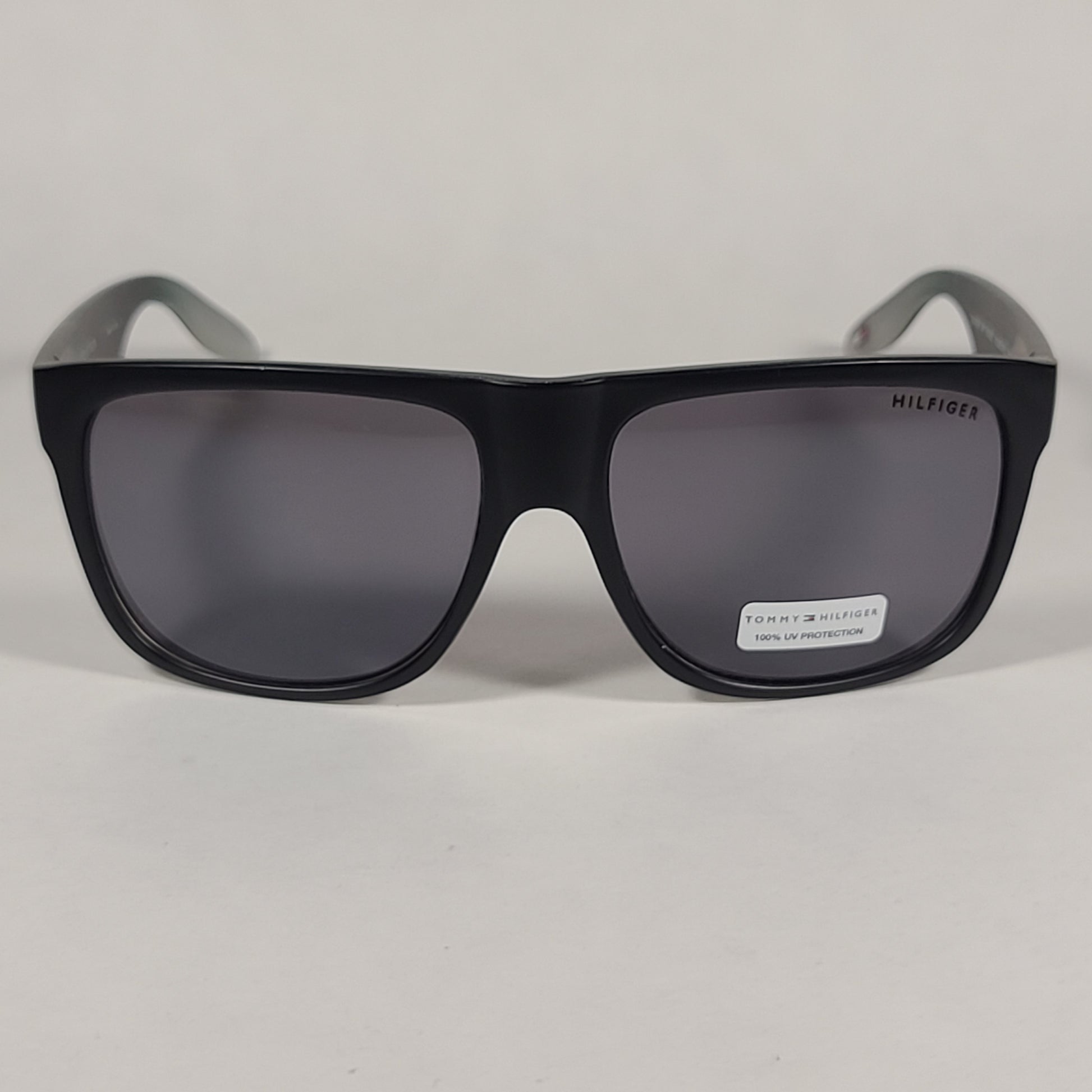 Tommy Hilfiger Tanner Square Sunglasses Matte Black And Green Gray Frame Gray Lens TANNER MP OM302 - Sunglasses