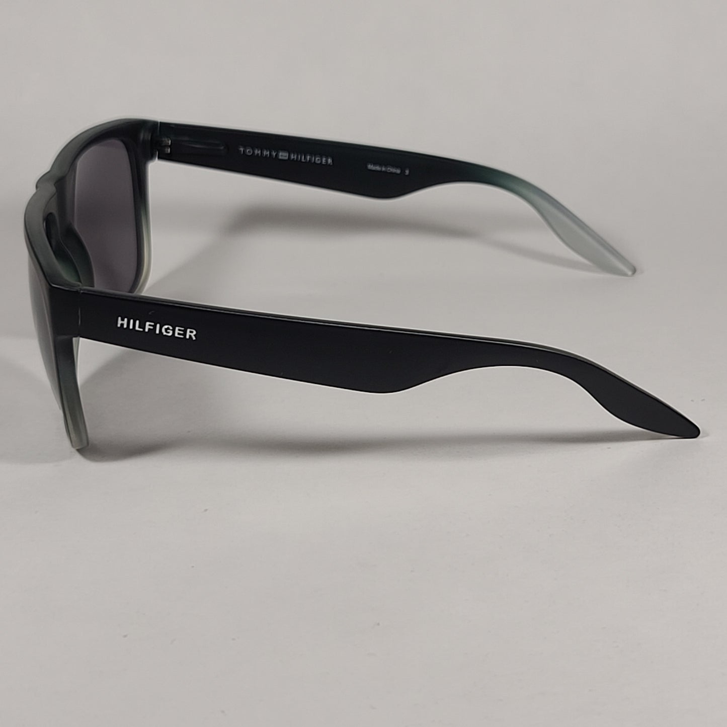 Tommy Hilfiger Tanner Square Sunglasses Matte Black And Green Gray Frame Gray Lens TANNER MP OM302 - Sunglasses