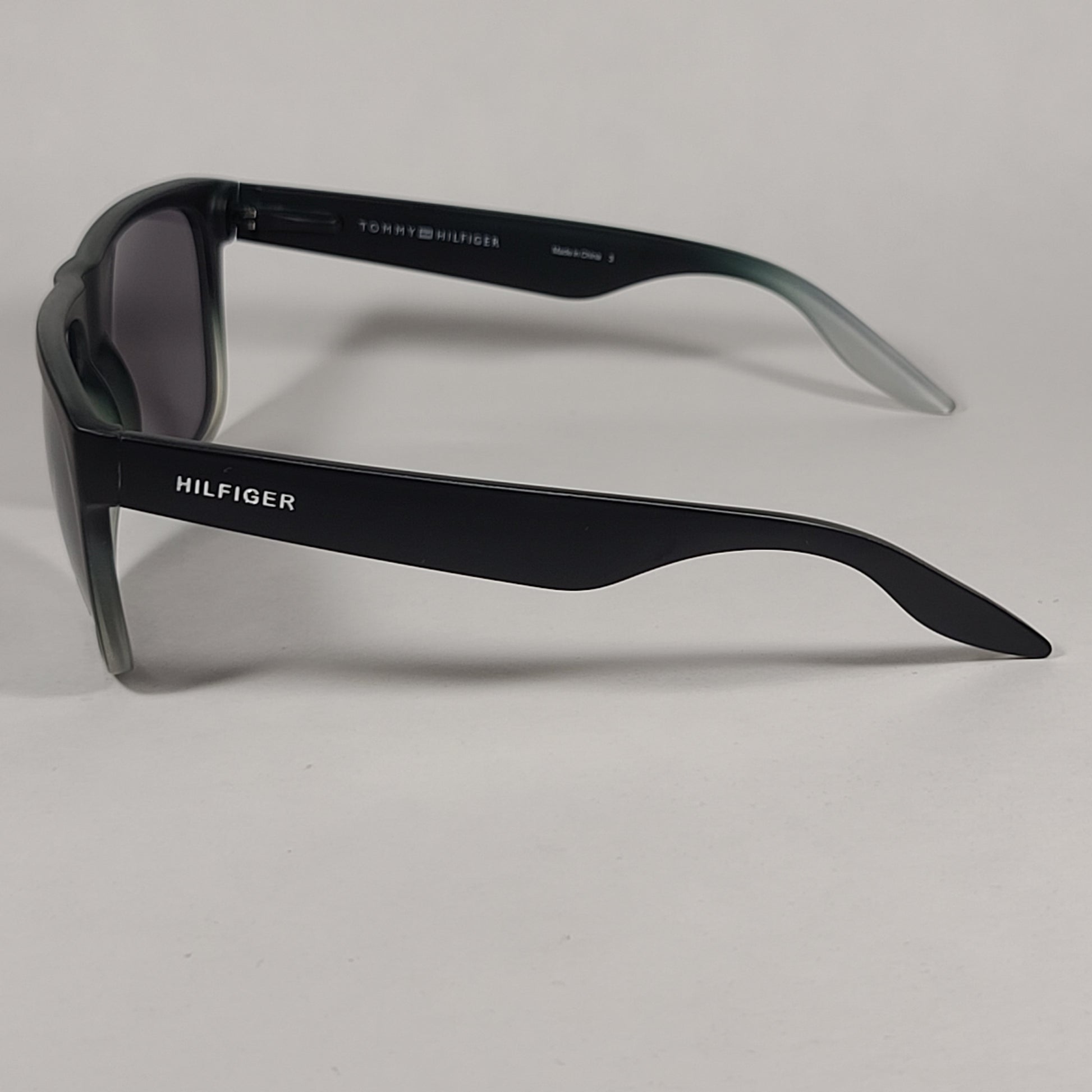 Tommy Hilfiger Tanner Square Sunglasses Matte Black And Green Gray Frame Gray Lens TANNER MP OM302 - Sunglasses