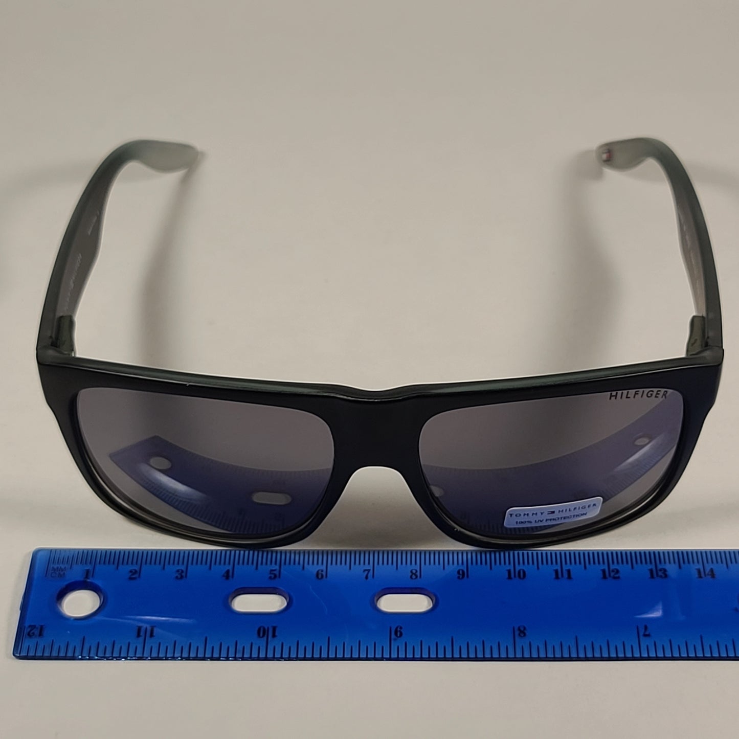 Tommy Hilfiger Tanner Square Sunglasses Matte Black And Green Gray Frame Gray Lens TANNER MP OM302 - Sunglasses