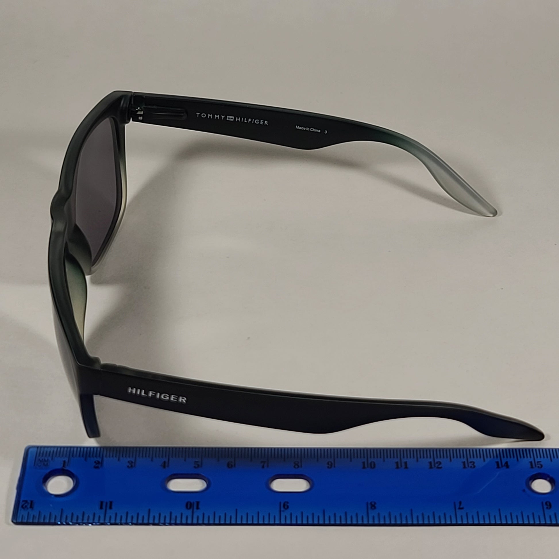 Tommy Hilfiger Tanner Square Sunglasses Matte Black And Green Gray Frame Gray Lens TANNER MP OM302 - Sunglasses