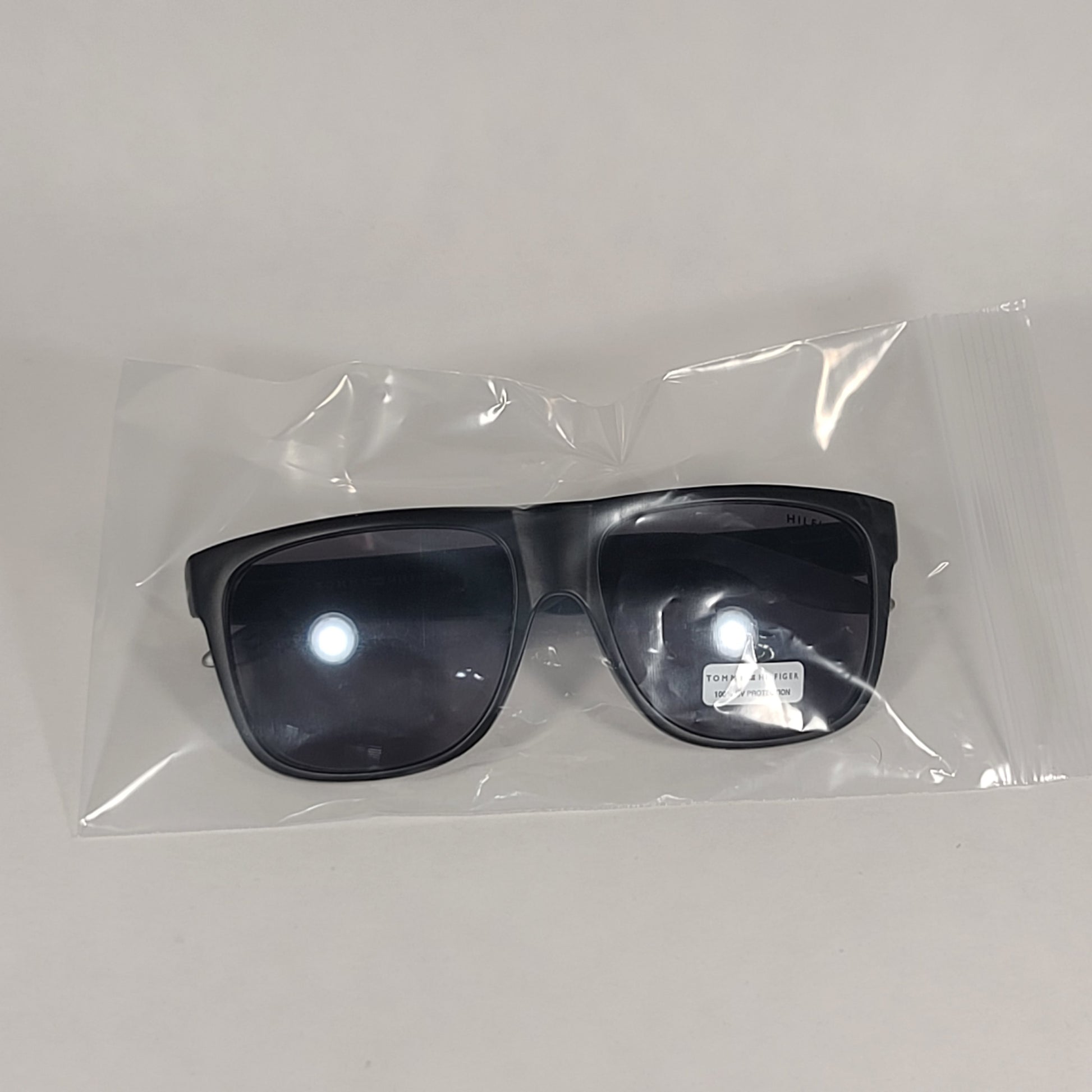 Tommy Hilfiger Tanner Square Sunglasses Matte Black And Green Gray Frame Gray Lens TANNER MP OM302 - Sunglasses