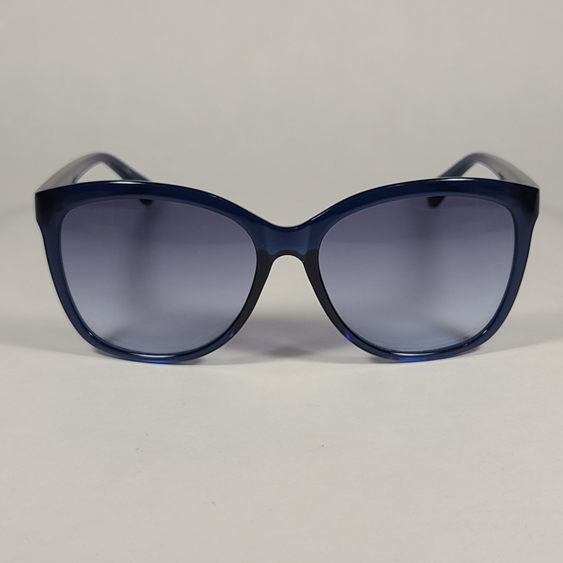 Calvin Klein Square Cat Eye Sunglasses CK19542S 605 Navy Blue Crystal Gray Gradient Lens - Sunglasses