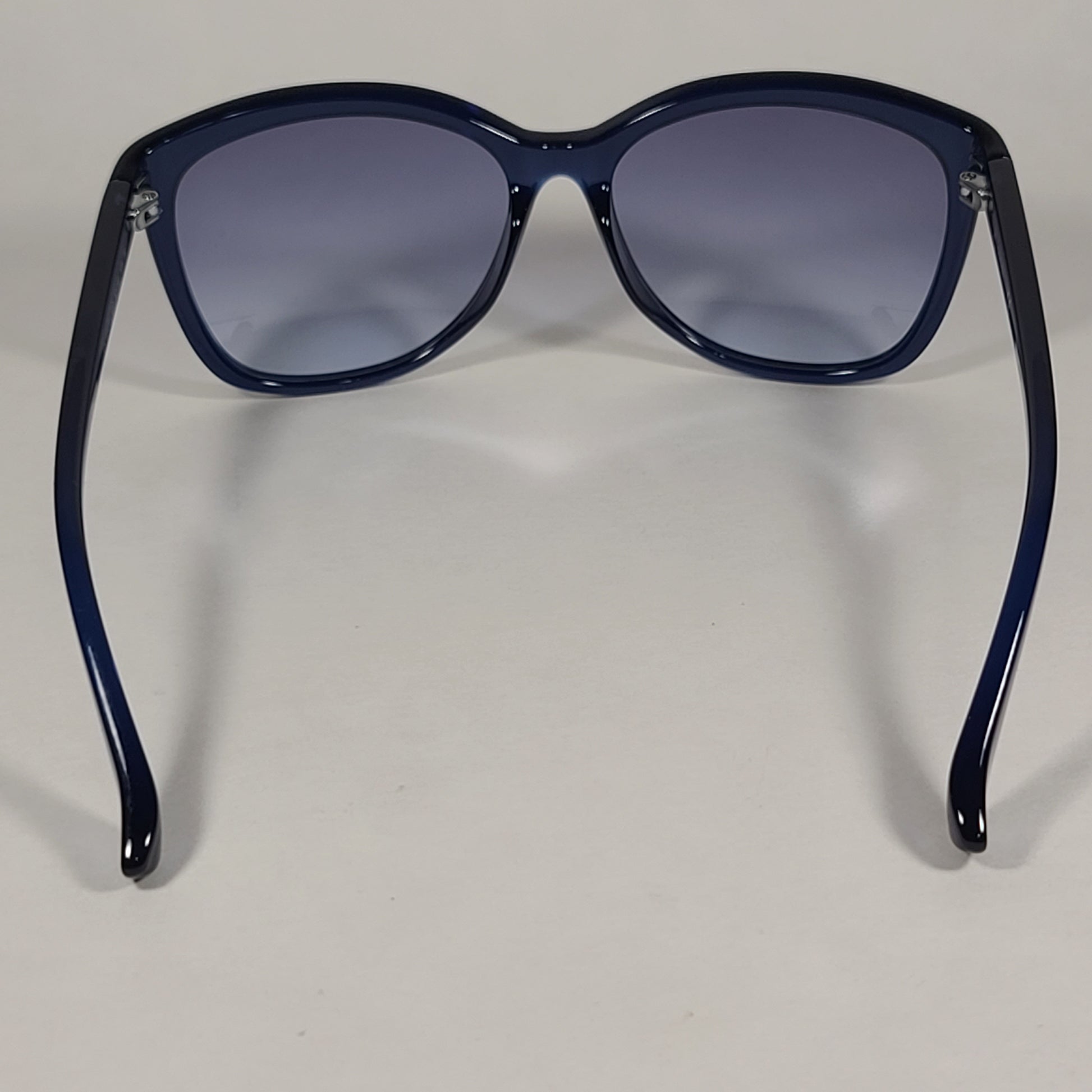 Calvin Klein Square Cat Eye Sunglasses CK19542S 605 Navy Blue Crystal Gray Gradient Lens - Sunglasses