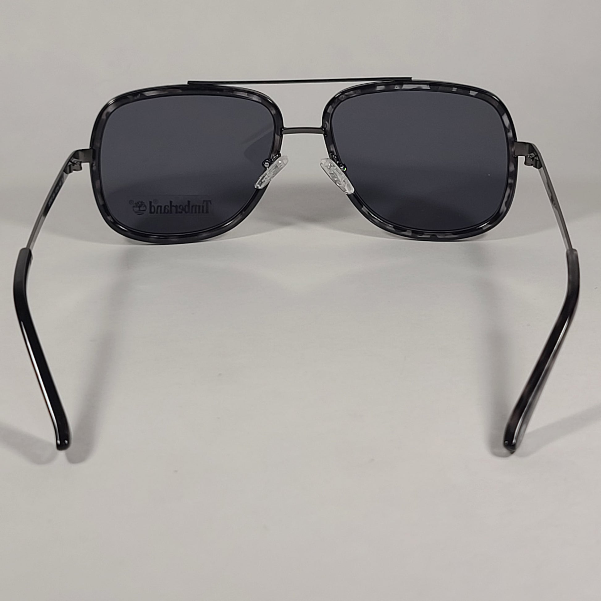 Timberland Aviator Sunglasses Gunmetal Gray Black Marble Frame Gray Lens TB7212 05A - Sunglasses