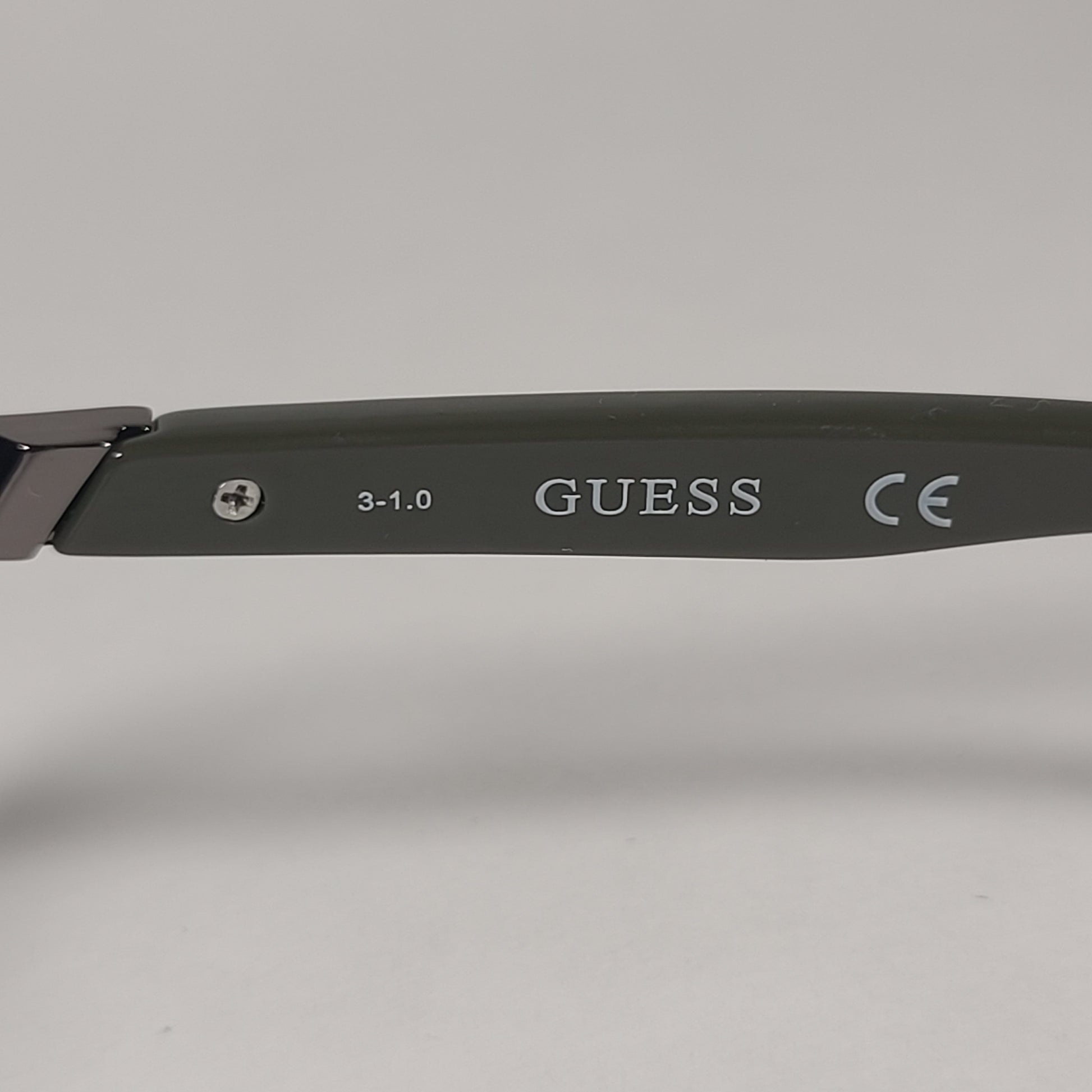 Guess Rectangle Sunglasses Gunmetal And Army Green Frame Green Gray Lens GF0212 08N - Sunglasses