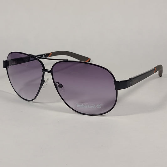 Timberland Aviator Sunglasses Shiny Black And Gray Gradient TB7095 02B - Sunglasses