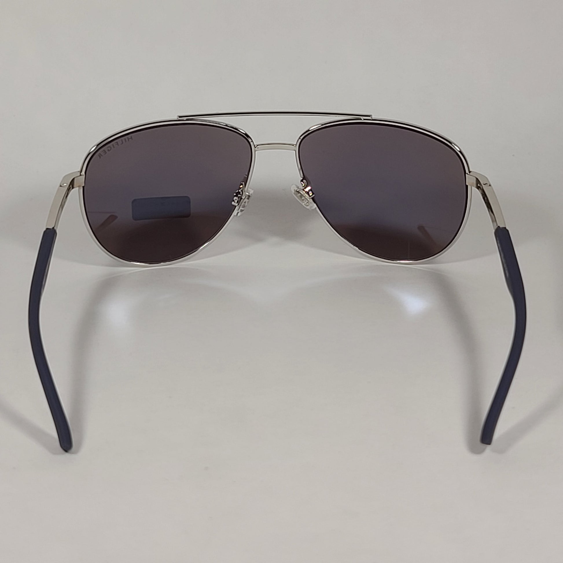 Tommy Hilfiger Lawrence Aviator Sunglasses Silver Tone Metal Frame Blue Mirror Lens LAWRENCE MM OM587 - Sunglasses