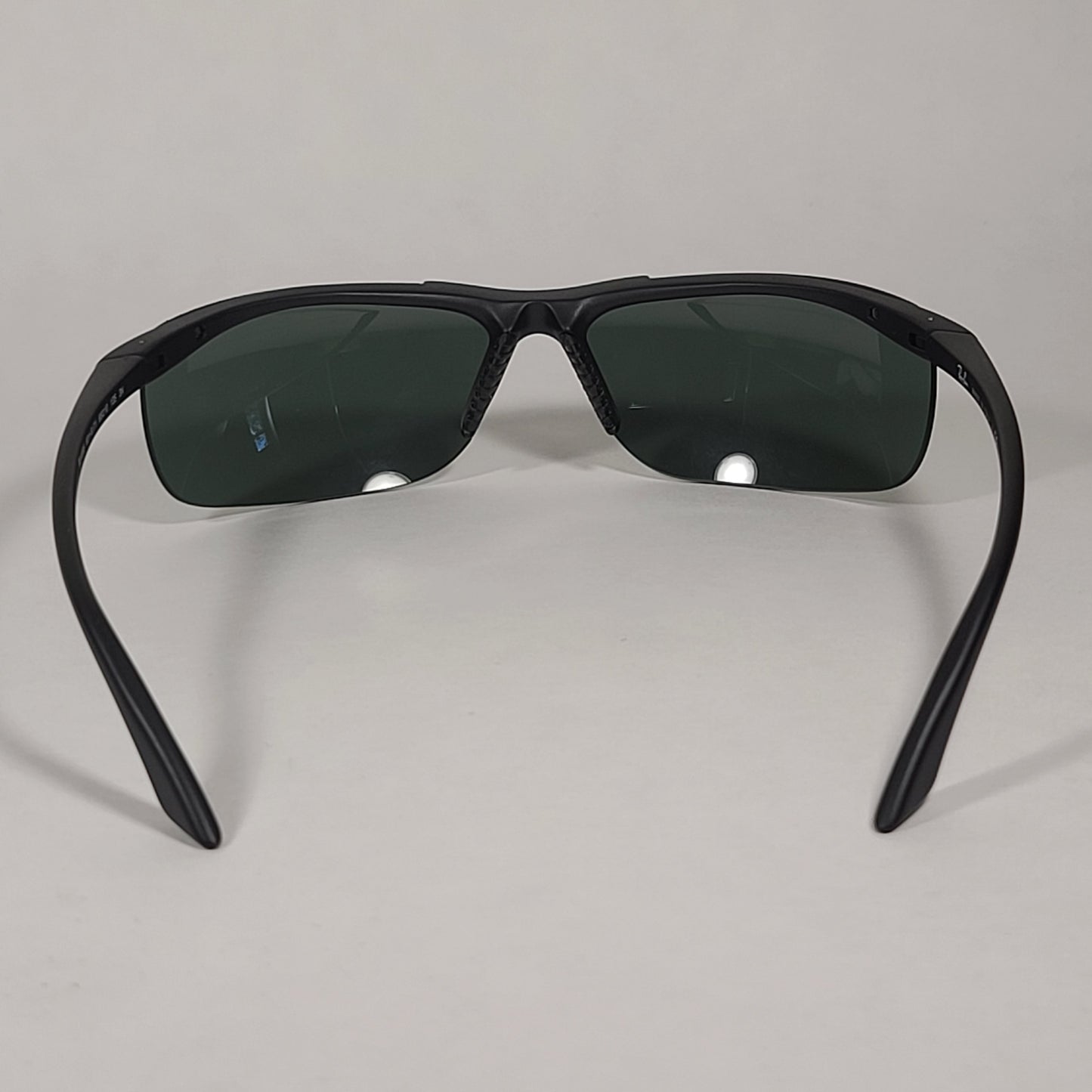 Ray-Ban Active Rimless Sunglasses RB4085 601-S/71 Sport Wrap Matte Black Frame Green Lens - Sunglasses