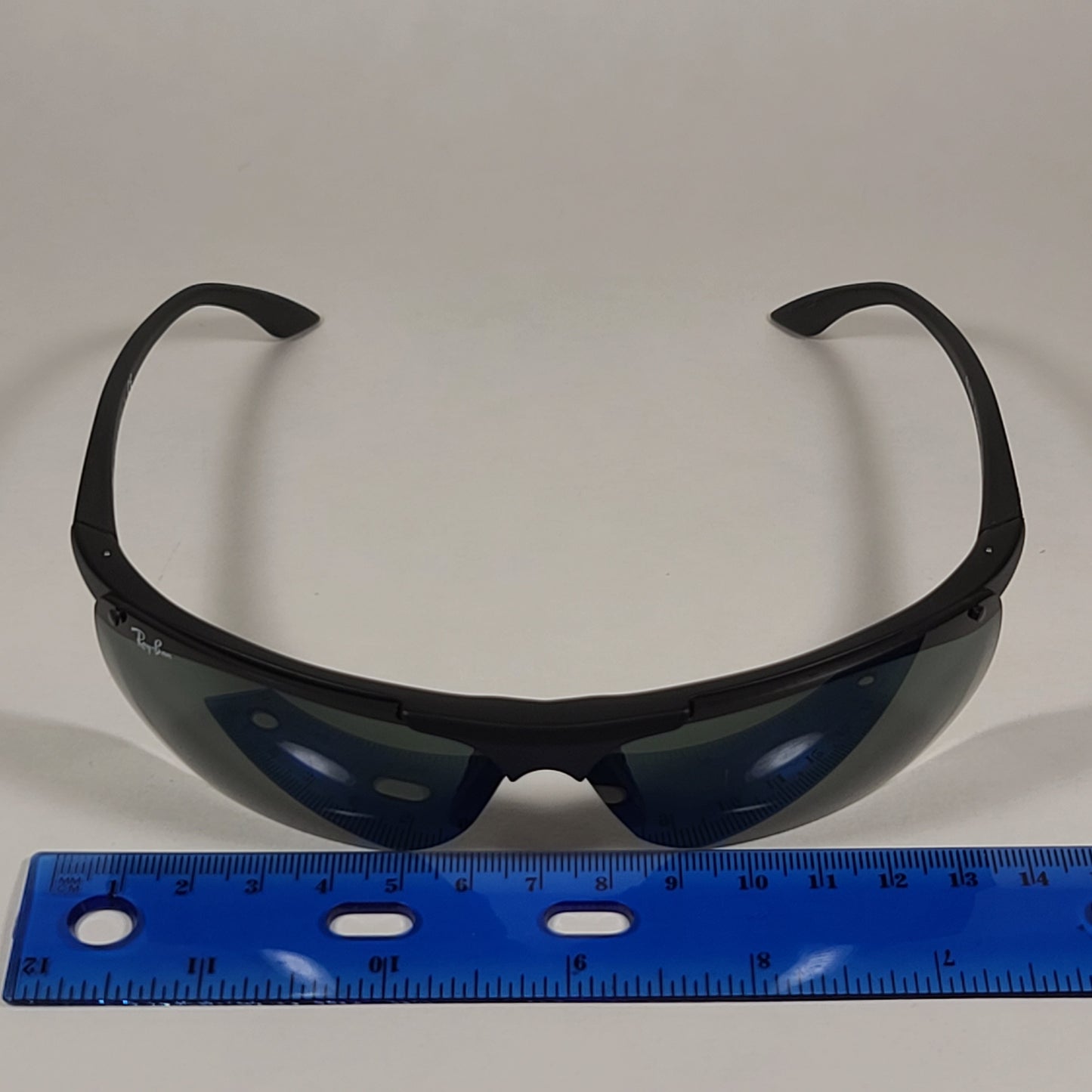 Ray-Ban Active Rimless Sunglasses RB4085 601-S/71 Sport Wrap Matte Black Frame Green Lens - Sunglasses