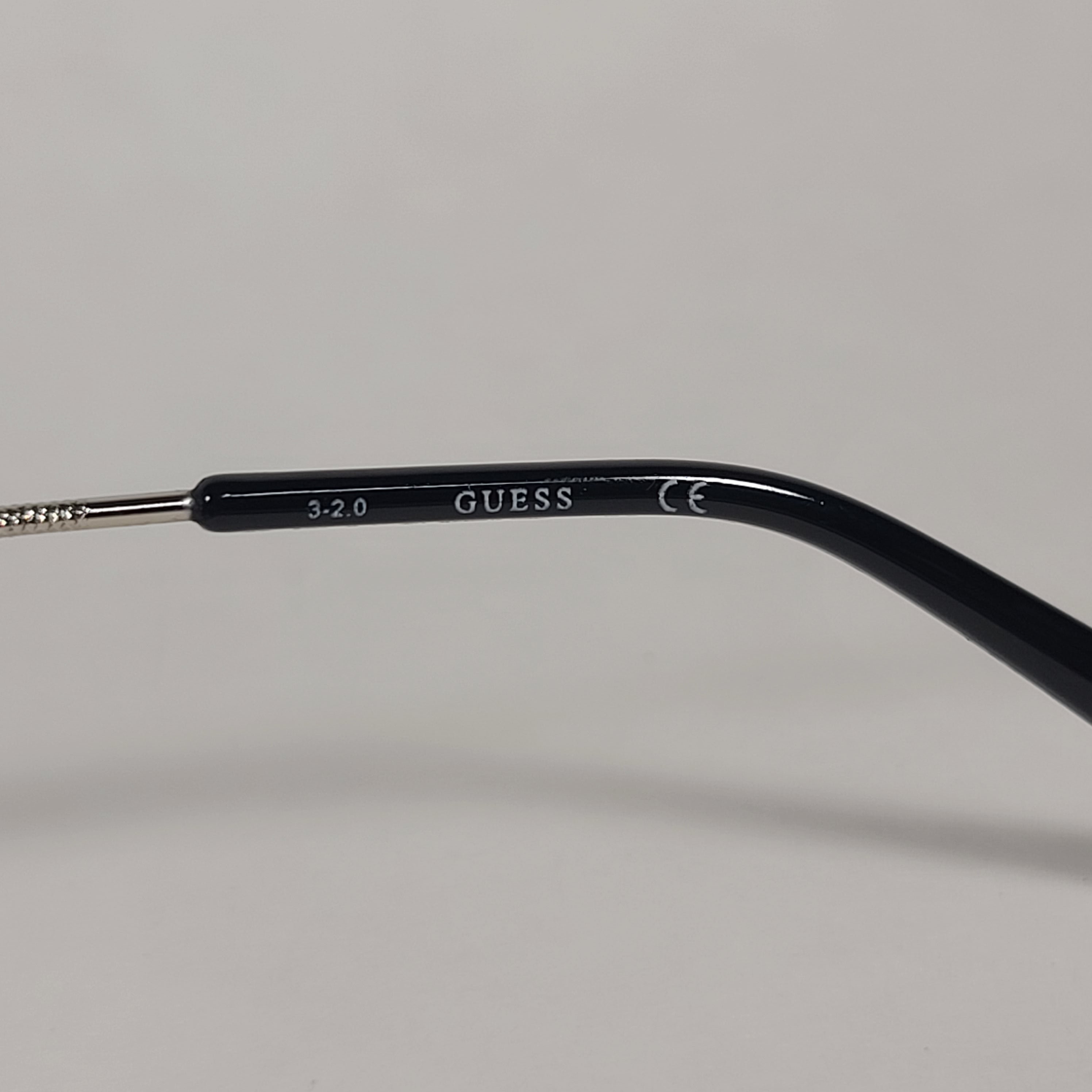 Guess Rimless Aviator Sunglasses Silver Frame Gray Gradient Lens GF038 TheSunglassFashion