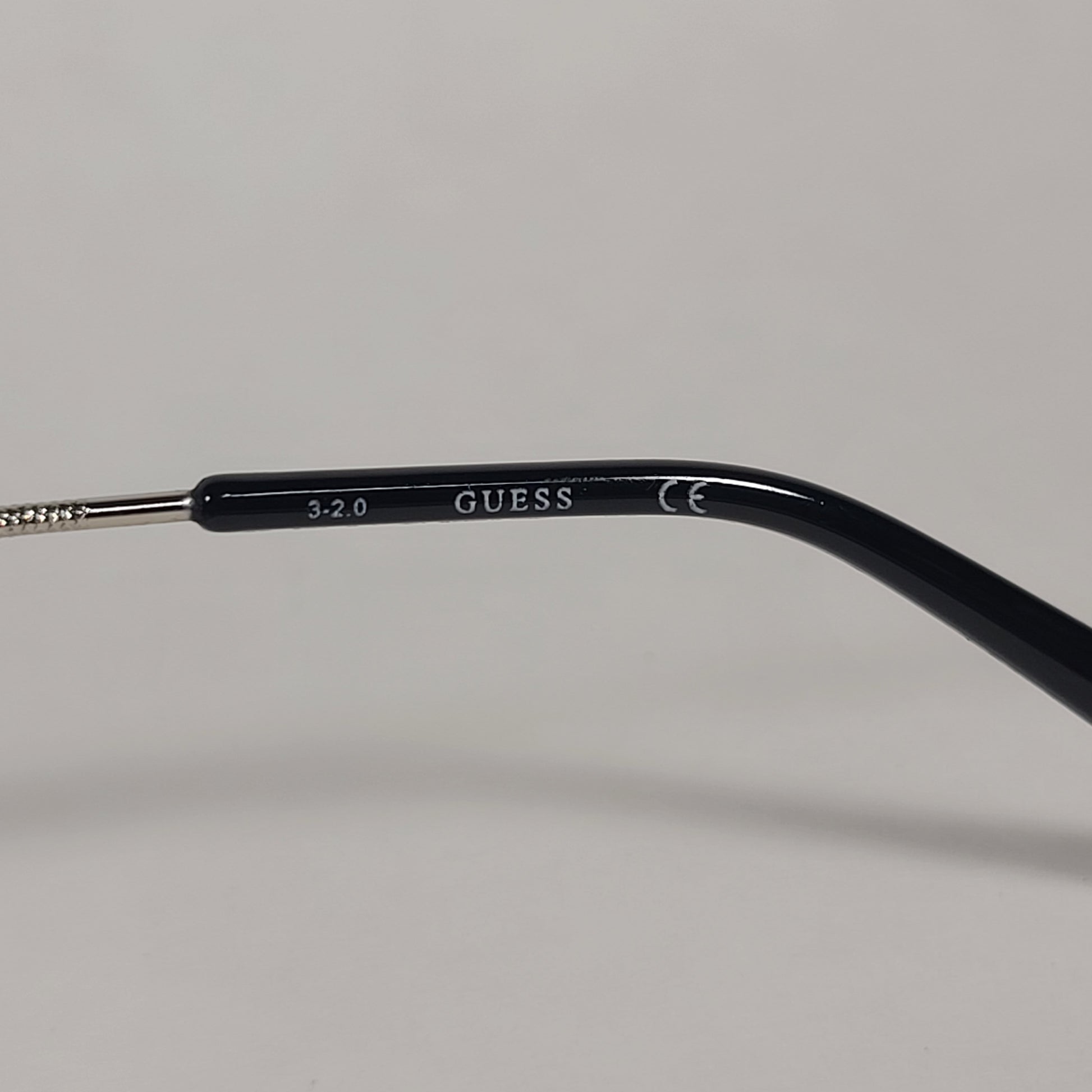 Guess Rimless Aviator Sunglasses Silver Frame Gray Gradient Lens GF0386 10B - Sunglasses