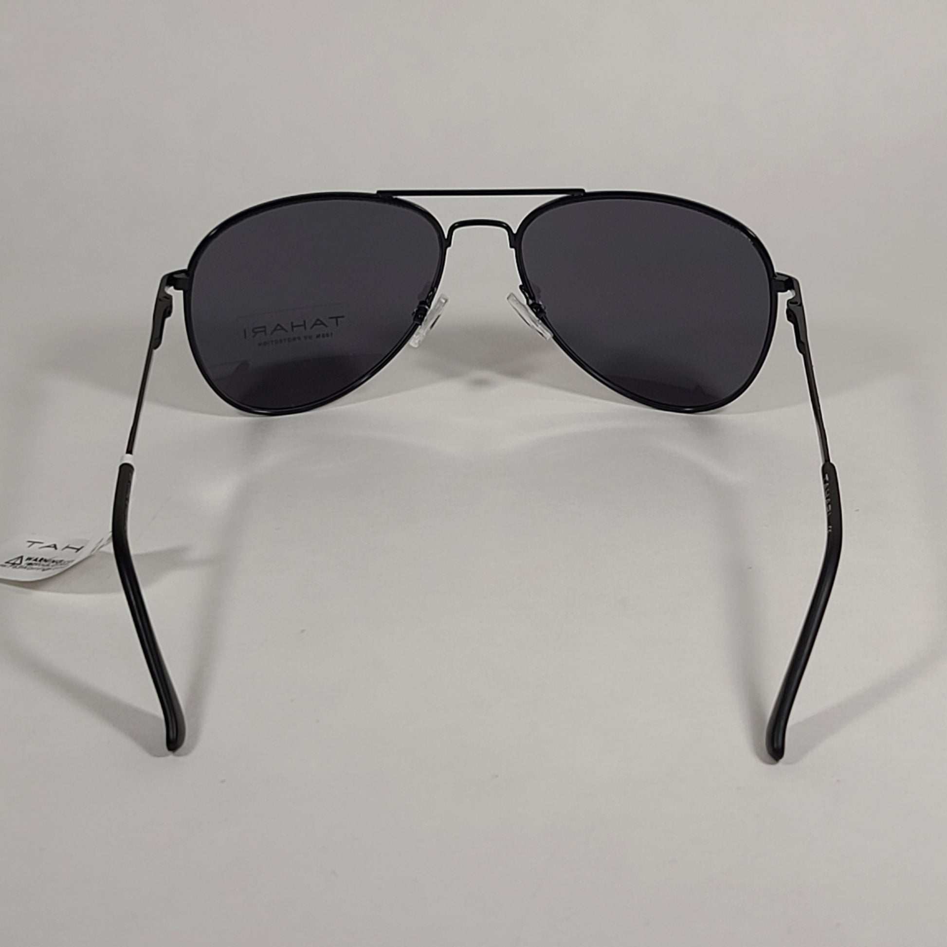 Tahari Aviator Sunglasses Matte Black Frame Gray Tinted Lens TM113 MBLK