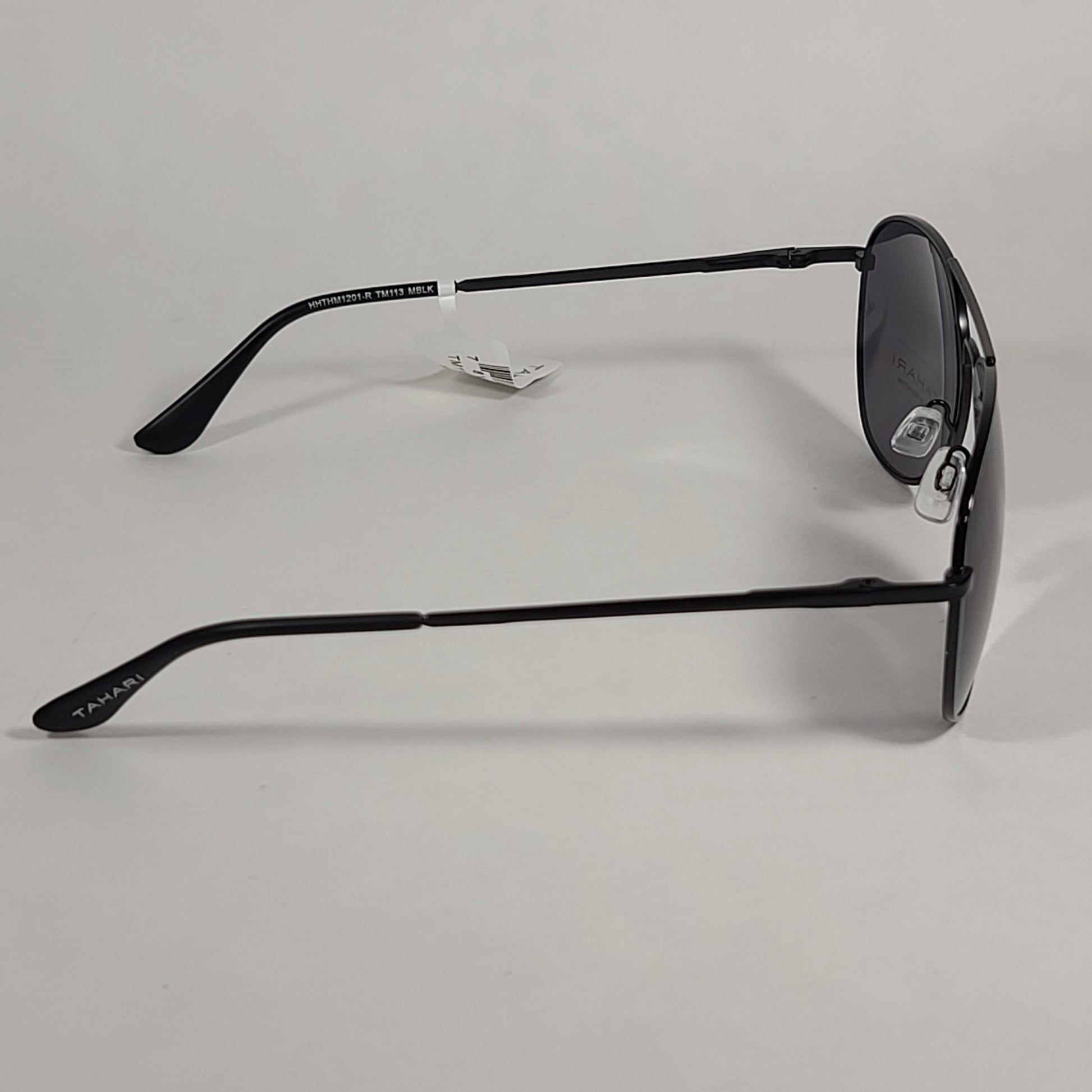Tahari Aviator Sunglasses Matte Black Frame Gray Tinted Lens TM113 MBLK