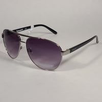 TB124 - Silver And Brown Aviator Sunglasses